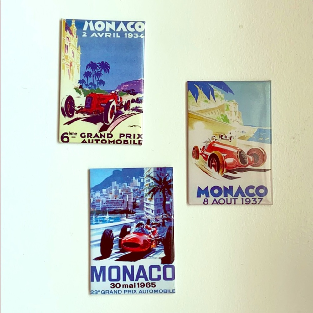 Set of 3 Monaco magnets